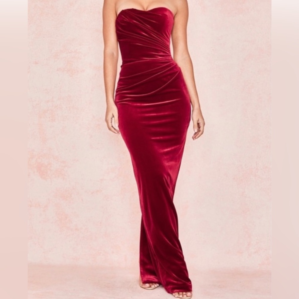 House of CB red velvet dress Brand New with tags XS